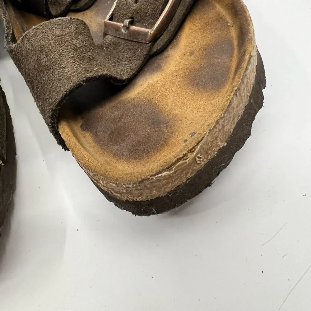 Birkenstock Arizona Dark Brown Suede Sandals Slide EU42 US W 11 M 9 Narrow Width